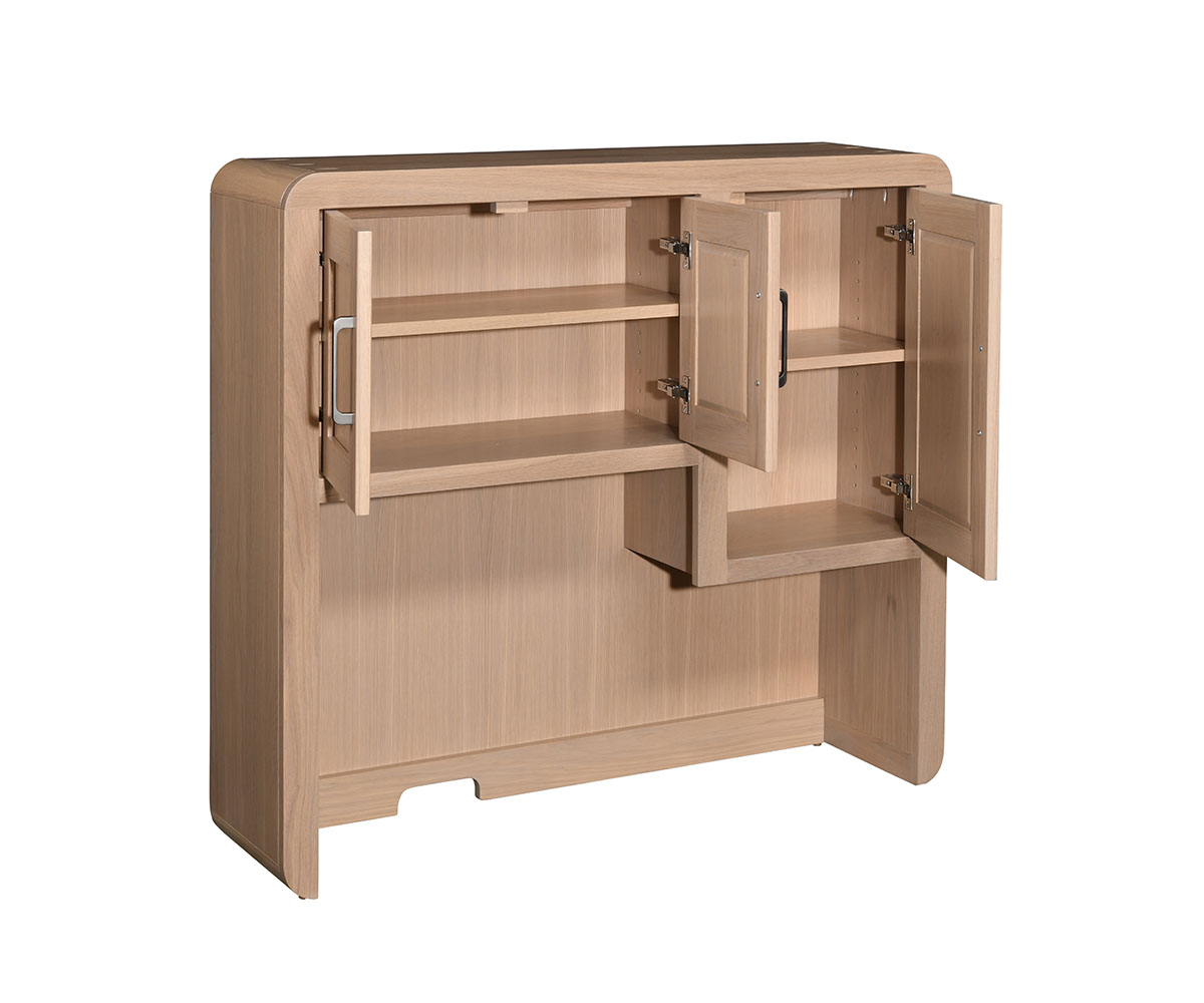 Europa Single Pedestal Desk With Hutch - Image 2