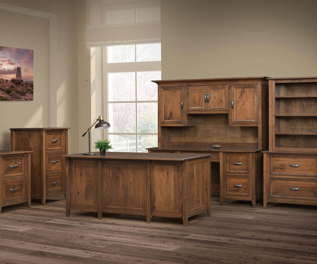 Ventura Double Pedestal Desk With Hutch - Image 2