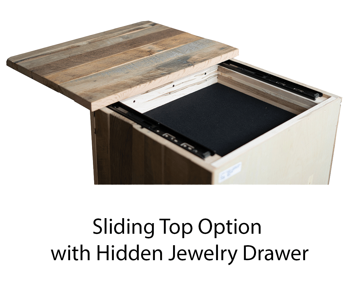 Reclaimed Post Mission 3 Drawer Nightstand - Image 3