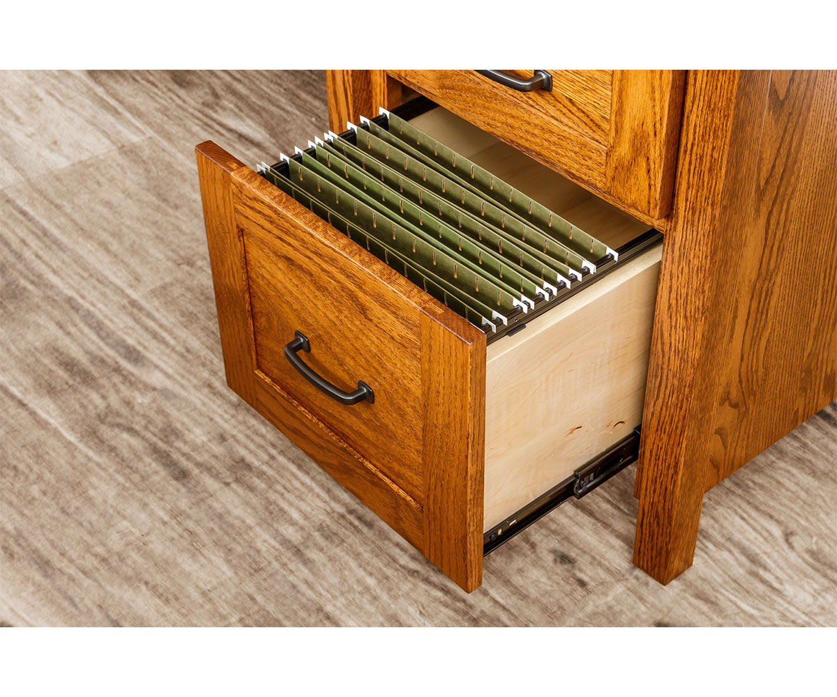 Shelton Hutch with Cubbie and Pedestal Desk - Image 7