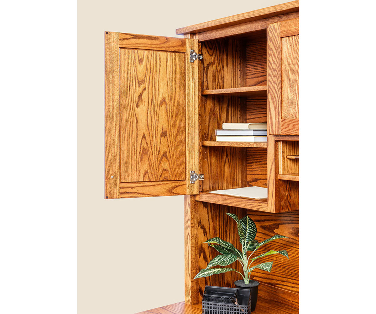 Shelton Hutch with Cubbie and Pedestal Desk - Image 2