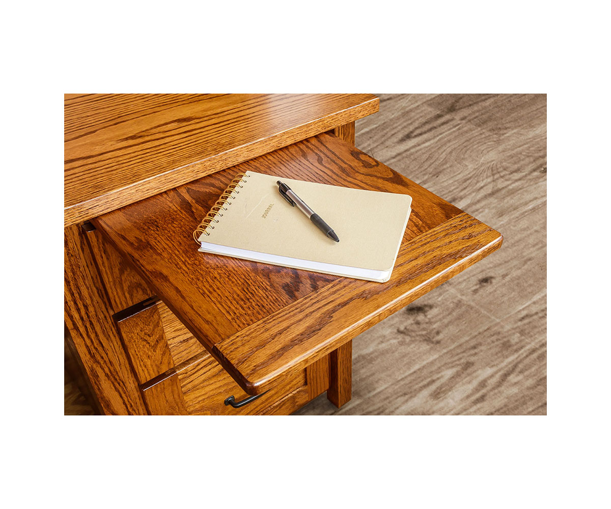 Shelton Hutch with Cubbie and Pedestal Desk - Image 4