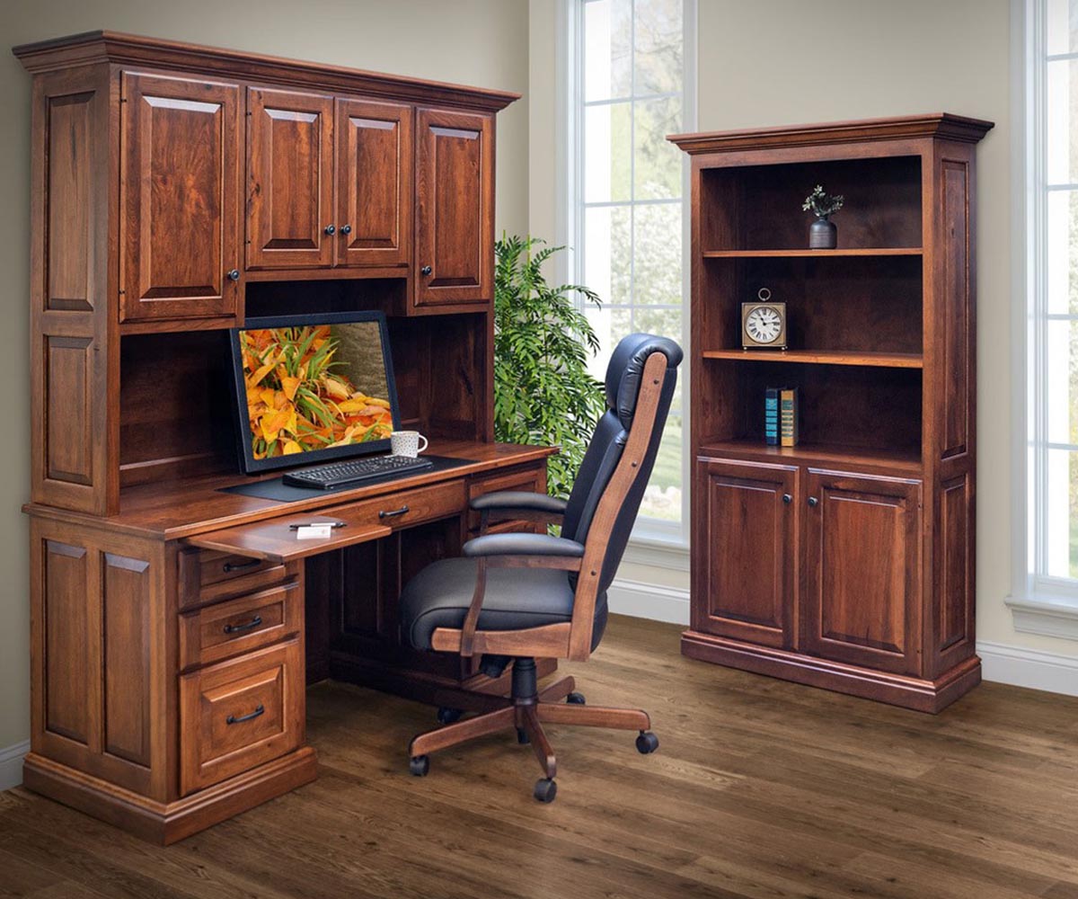 Office Pro Kneehole Desk with Hutch - Image 2