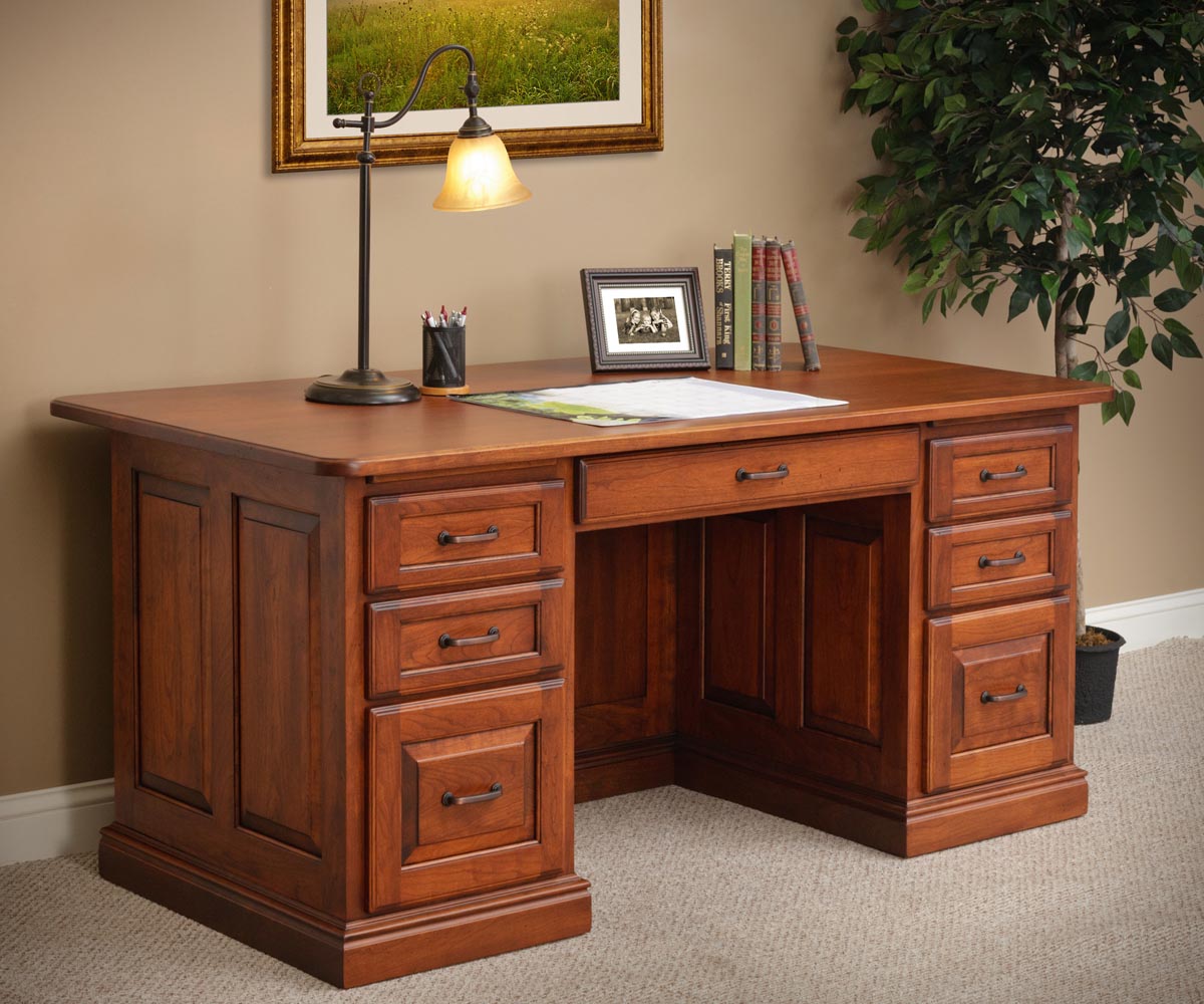 Raised Panel Executive Desk - Image 3
