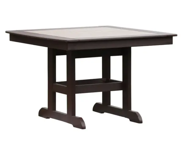 44" Square Table With Trestle Legs