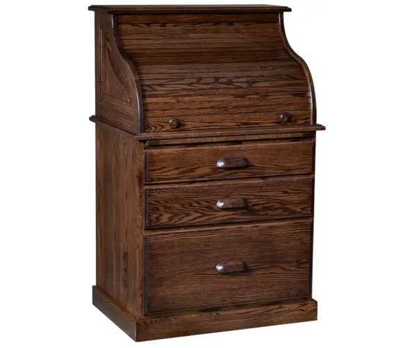 Traditional Full Pedestal Rolltop Desk