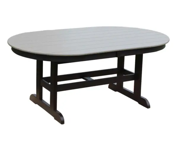 44" x 72" Oval Table With Trestle Legs