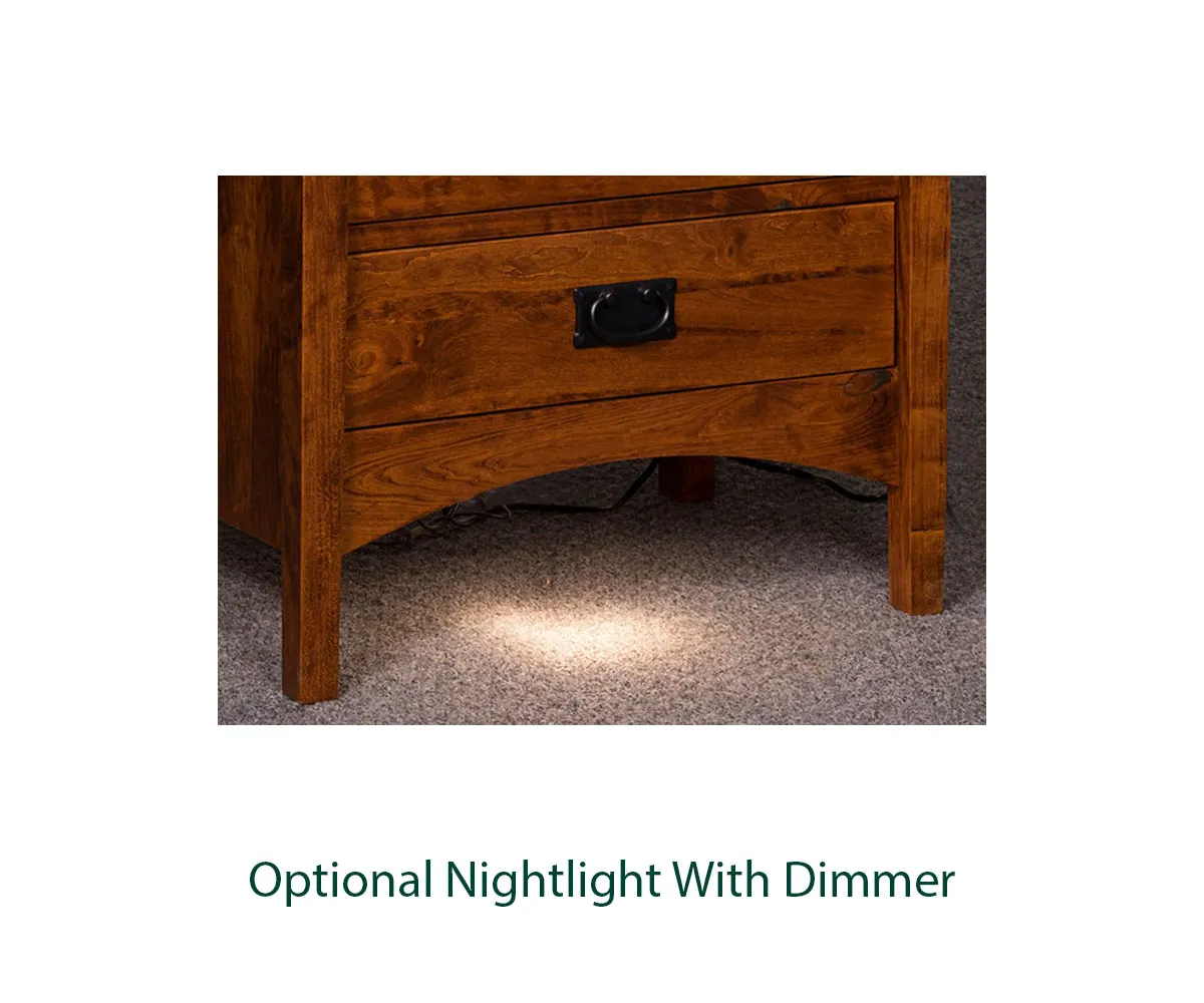 Arts & Crafts 3 Drawer Nightstand - Image 3