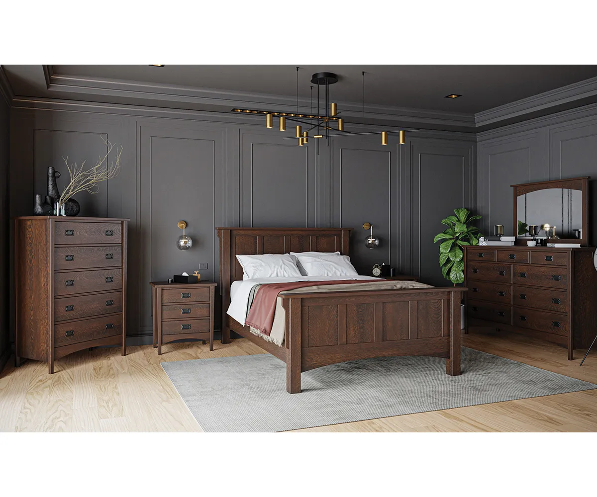 Arts & Crafts 3 Drawer Nightstand - Image 5